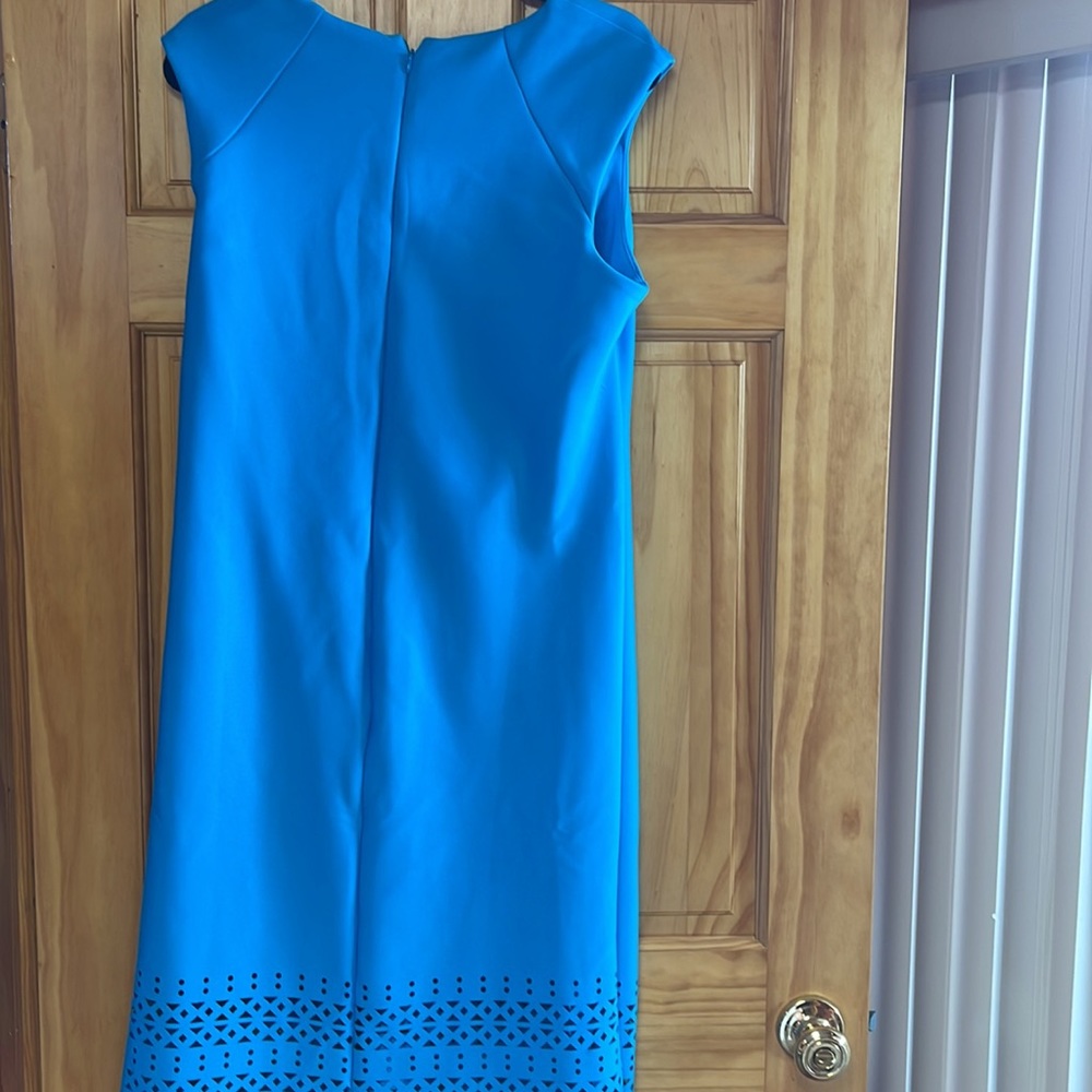 Plus size Turquoise Dress 16,just above the knee, gorgeous,pit to pit 20” - Picture 5 of 6